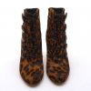 CHRISTIAN LOUBOUTIN PONY SKIN LEOPARD ANKLE BOOTS SIZE:37